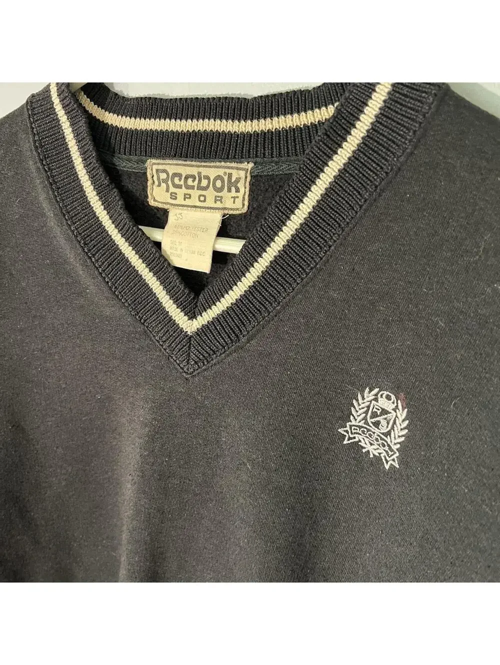 Vintage 1990s Reebok Sport V-Neck Pullover Sweatshirt